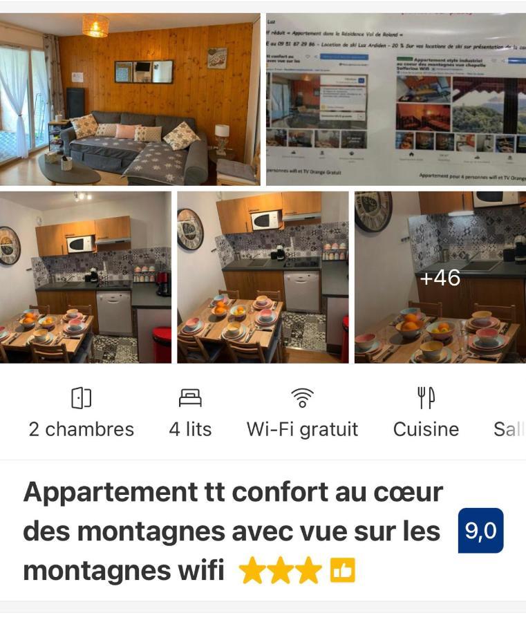 Appartement Tt Confort Au Coeur Des Montagnes Vue Sur Les Montagnes II Wifi Luz-Saint-Sauveur Zewnętrze zdjęcie